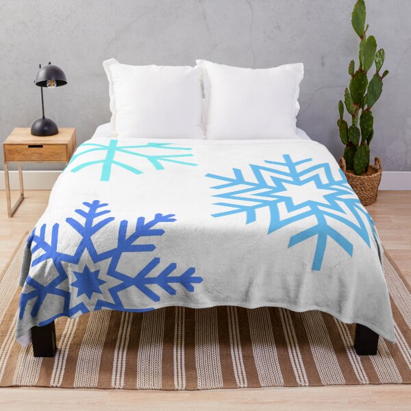 Artikelvorschau, Ice Blue Aqua Winter Schnee Schneeflocke Muster Design entworfen und verkauft von CreatedbyJR.