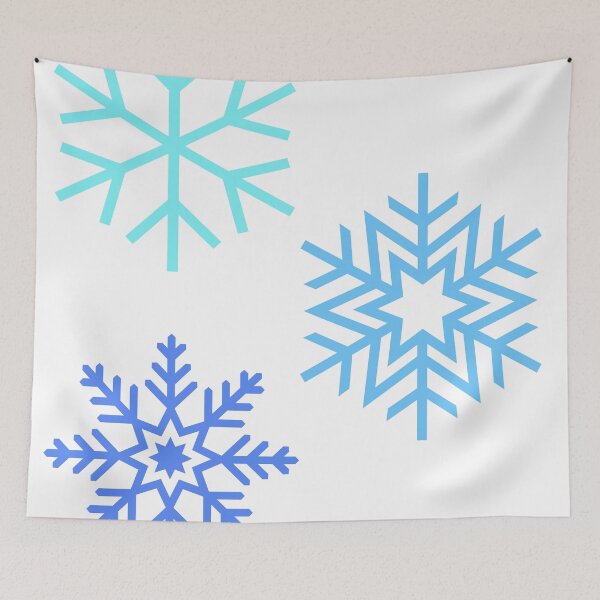 Artikelvorschau, Ice Blue Aqua Winter Schnee Schneeflocke Muster Design entworfen und verkauft von CreatedbyJR.