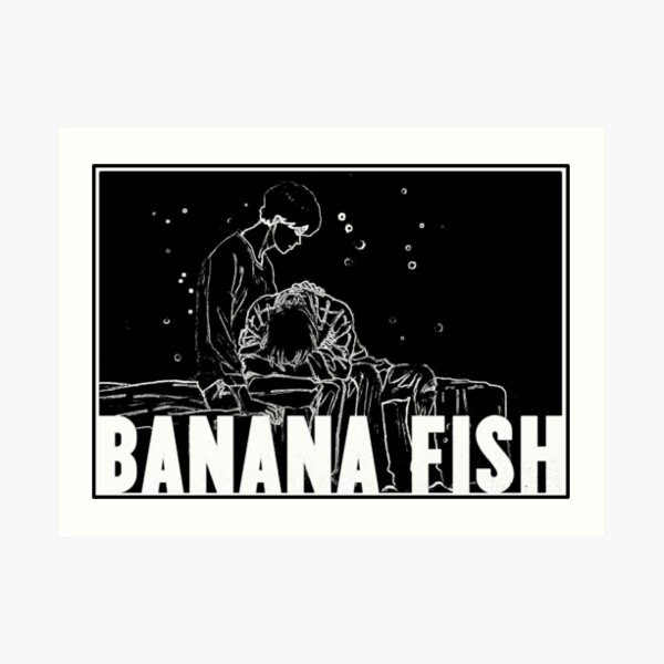 Banana Fish Ash Eiji Comfort Black Dark Colored Backgrounds Art Print By Kastarsq Redbubble