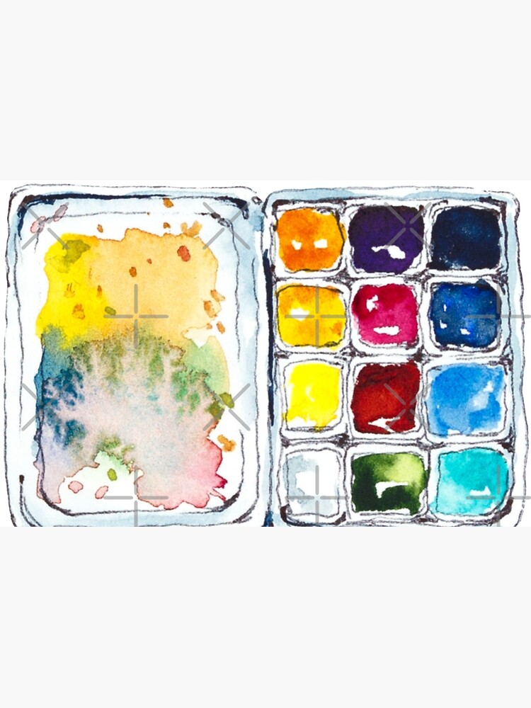 Thumbnail 2 of 2, Laptop Sleeve, Artist Create Watercolor Palette Art designed and sold by Dollfacedesign.