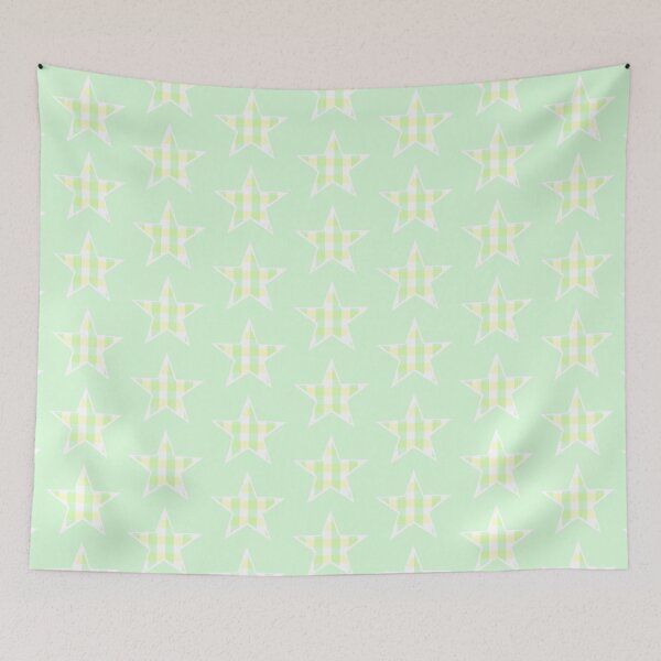 Item preview, Soft Yellow, Green and White Buffalo Buffalo Plaid Star designed and sold by Bumblefuzzies.
