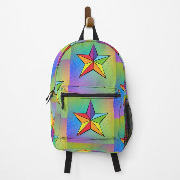 Item preview, Rainbow Nautical Star With Colorful Star Background designed and sold by MixedBagMerch.