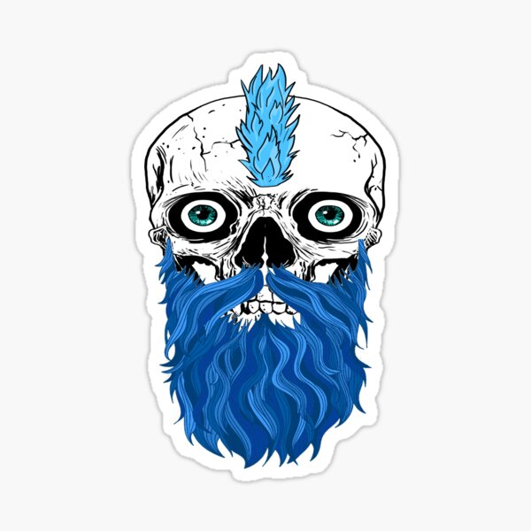 Bottle Cooler, Bearded Skull Decal