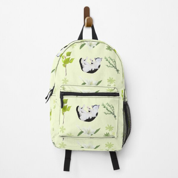 Item preview, Mia Kitten Sleepy Cat Green Plants Branch Pattern designed and sold by MiaMioMeo.