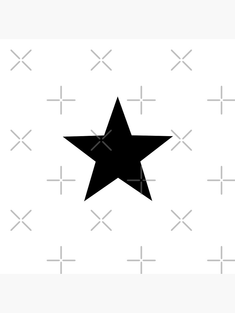 White Border Black Star | Pin