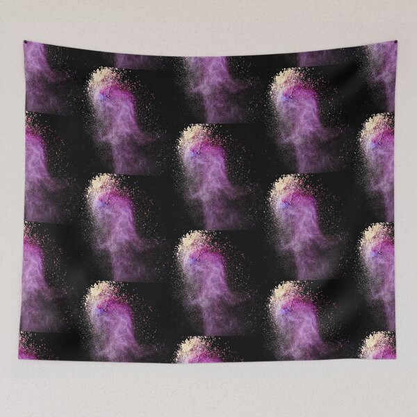 Item preview, colour splash, purple red blue on black pattern designed and sold by fra02.