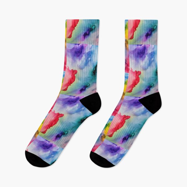Item preview, colour splash, purple red blue on black pattern designed and sold by fra02.