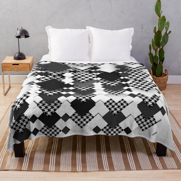 Item preview, 3D Abstract Modern Houndstooth Argyle (Gray/Black/White) designed and sold by hyproinc.