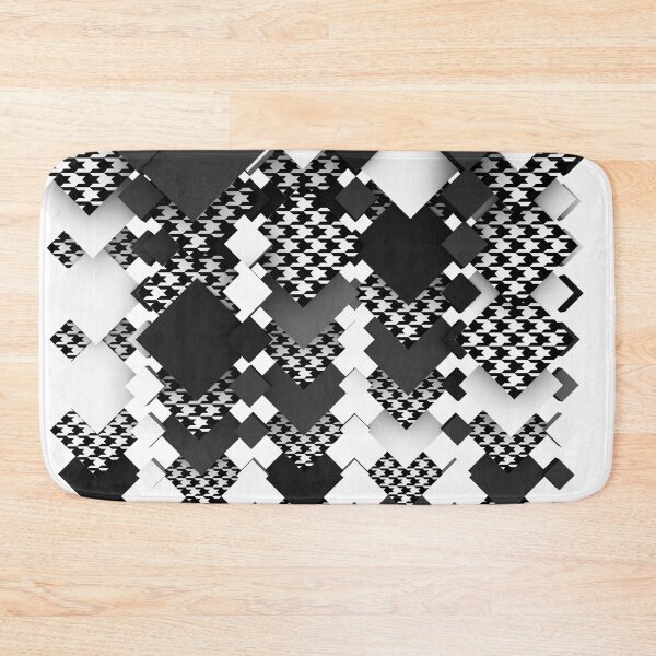 Item preview, 3D Abstract Modern Houndstooth Argyle (Gray/Black/White) designed and sold by hyproinc.