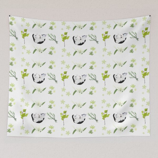 Item preview, Mia Kitten Sleepy Cat Plants Branch White designed and sold by MiaMioMeo.