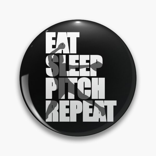 Item preview, Funny Softball Eat Sleep Pitch Repeat designed and sold by bioville.