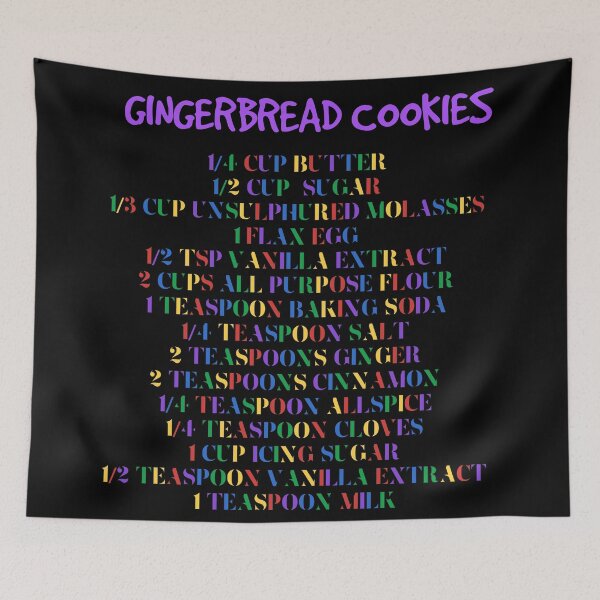 Item preview, Gingerbread cookies ingredients recipe designed and sold by Aura-E.