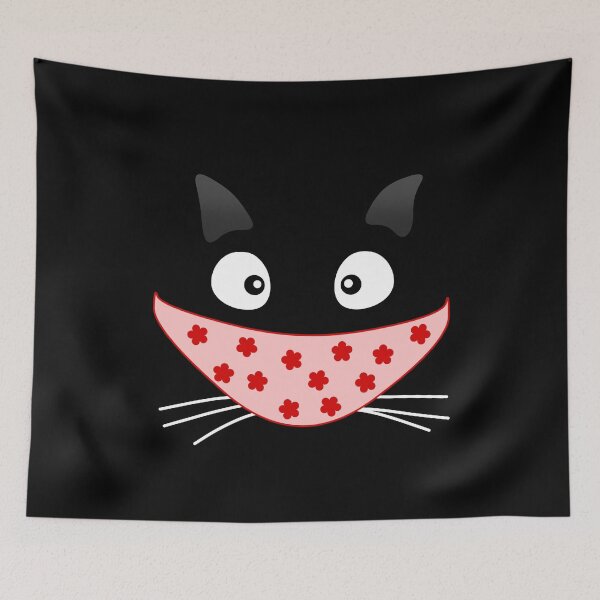 Item preview, Black Cat Mask designed and sold by Printedarts.
