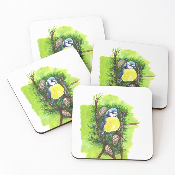 Item preview, Garden Bird on a Pine Tree designed and sold by MitaDreamDesign.