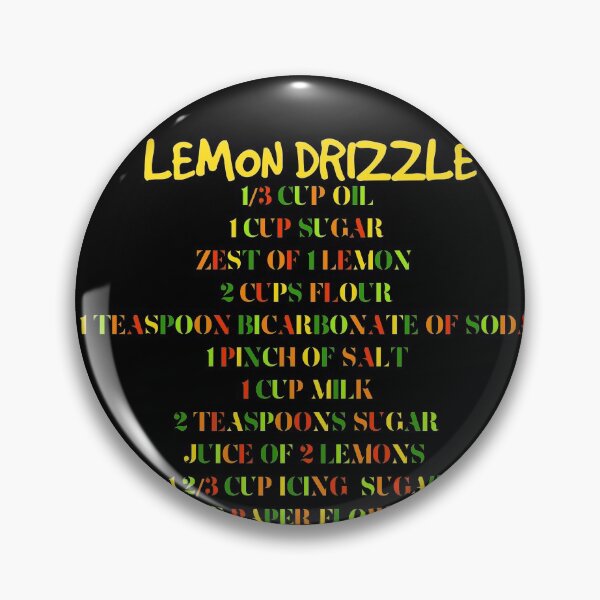 Item preview, Lemon drizzle ingredients recipe designed and sold by Aura-E.