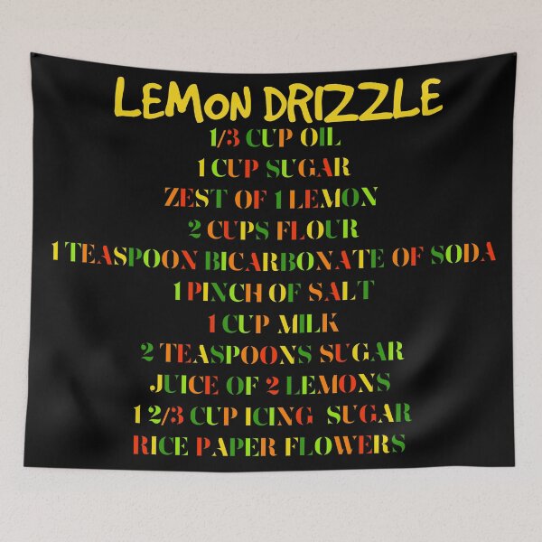 Item preview, Lemon drizzle ingredients recipe designed and sold by Aura-E.