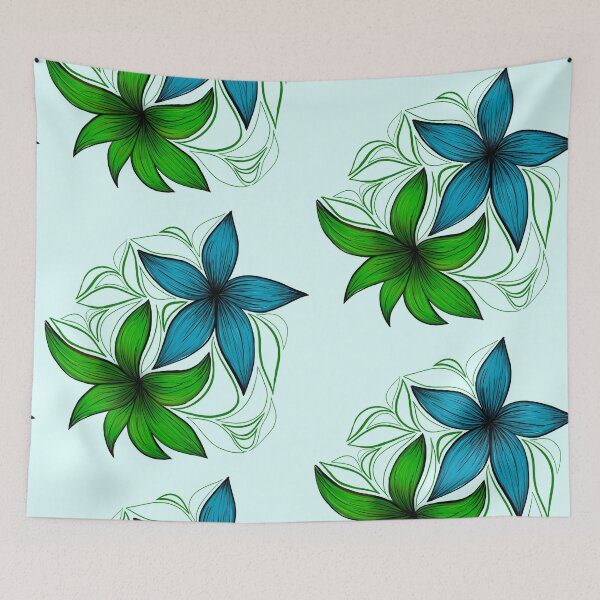 Item preview, Blue And Green Flowers designed and sold by EArtist.