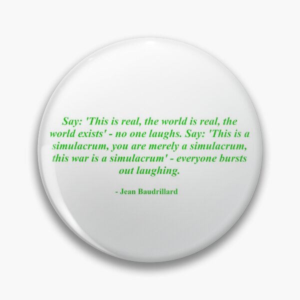 Item preview, Baudrillard Simulacrum designed and sold by michelle-69.