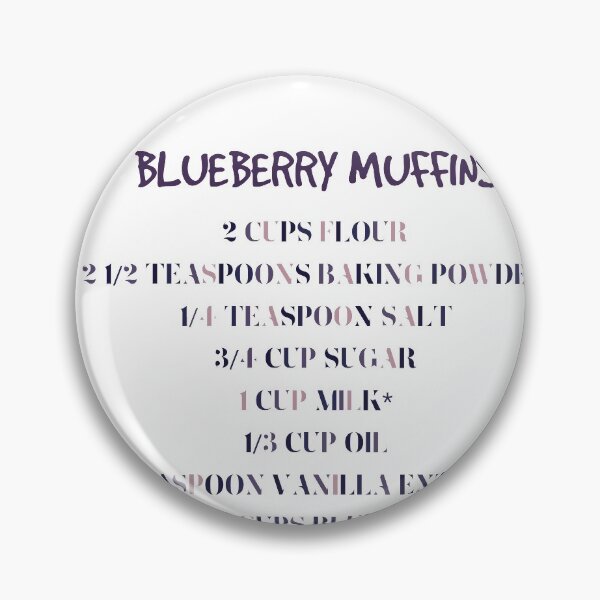 Item preview, Blueberry muffins ingredients recipe designed and sold by Aura-E.