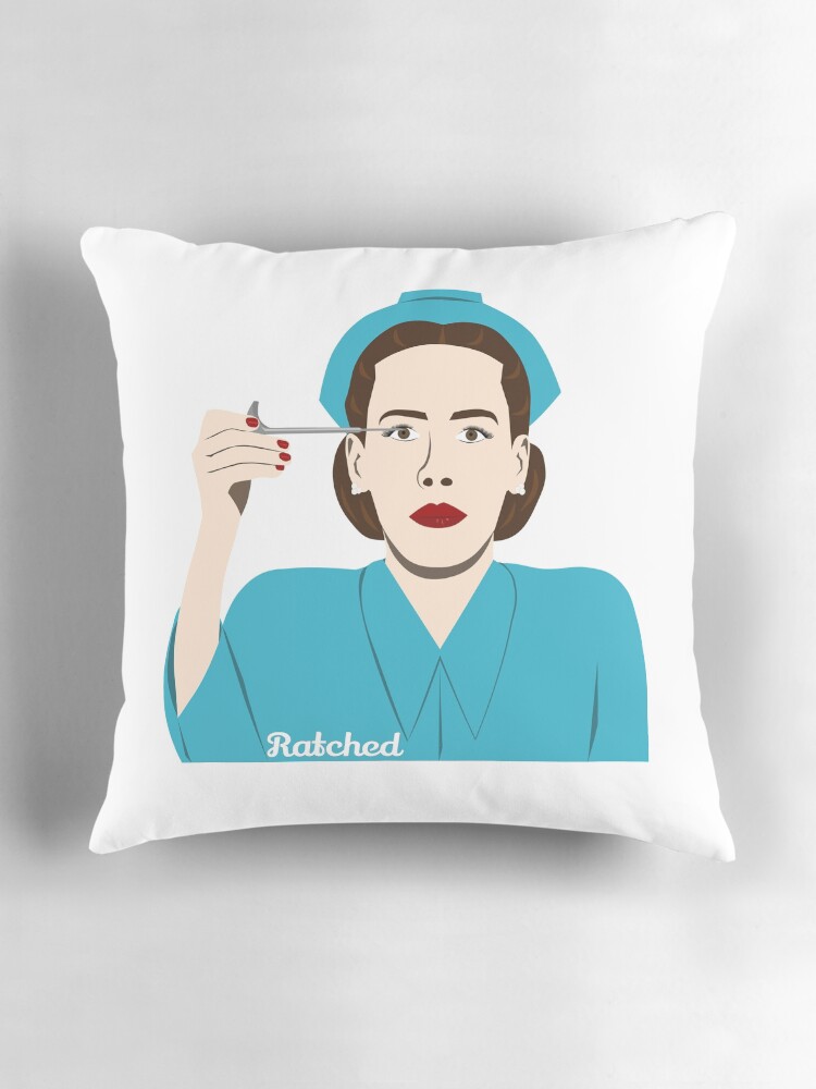 Thumbnail 3 of 4, Pillow, Nurse Ratched designed and sold by Srarbuck.