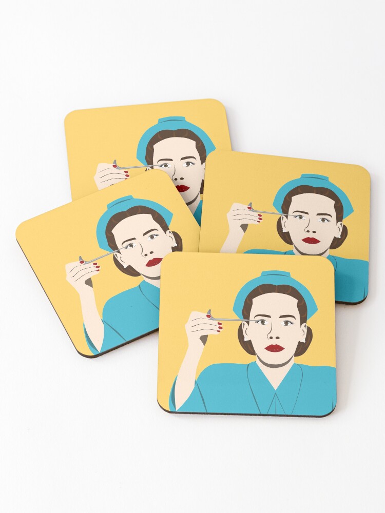 Thumbnail 1 of 5, Coasters (Set of 4), Nurse Ratched designed and sold by Srarbuck.