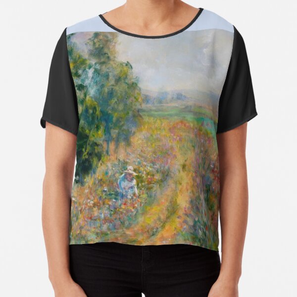 Impressionist Painting-"Sally" by Mary Pat Forrest-Fields of Flowers Chiffon Top