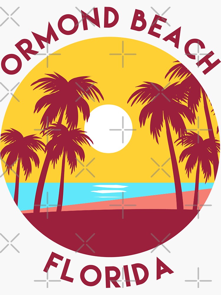 Ormond Beach Florida Sticker - 3x5 Inch Beach Landmark Decal For Cars, Laptops & Water Bottles