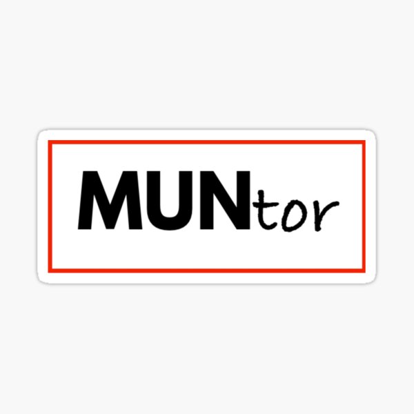 Vista previa del artículo con la obra «Pegatina Modelo UN "MUNtor"», diseñado y vendido por Chief-Steger.