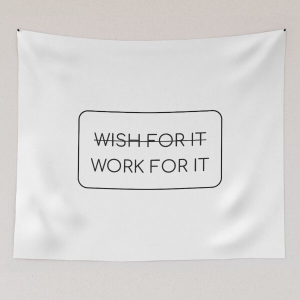 Item preview, motivational phrases - Don't wish for it, work for it designed and sold by Inspirationmotivation.