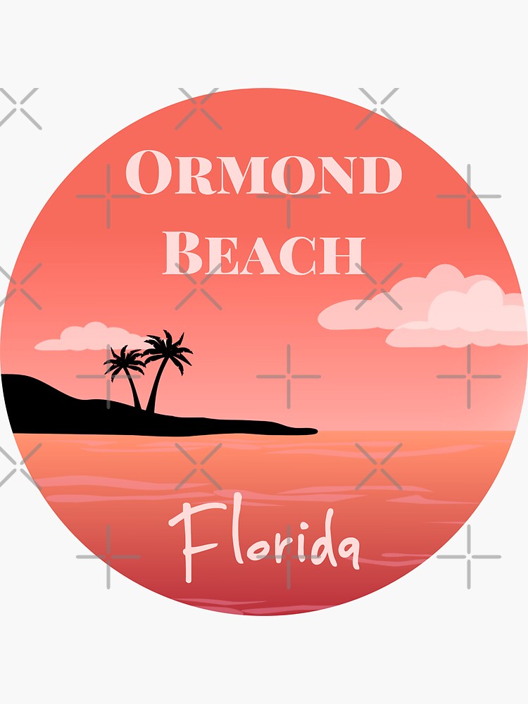 Ormond Beach Florida Sticker - 3x5 Inch Beach Landmark Decal For Cars, Laptops & Water Bottles