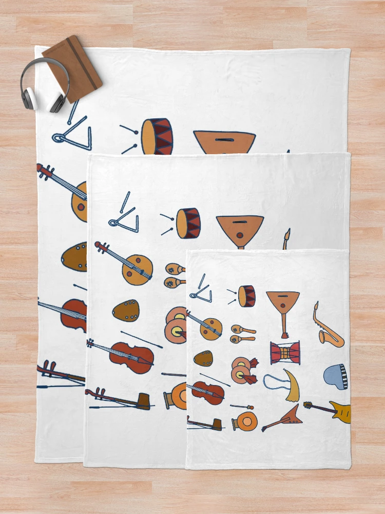 Thumbnail 5 of 6, Throw Blanket, Music Instruments Pack designed and sold by Rabia01.