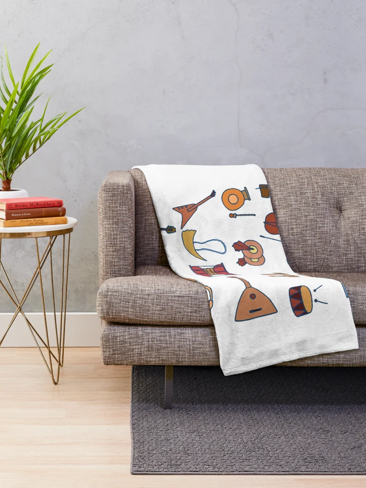 Thumbnail 2 of 6, Throw Blanket, Music Instruments Pack designed and sold by Rabia01.