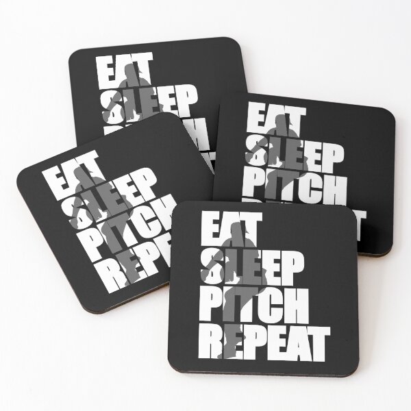 Item preview, Baseball Eat Sleep Pitch Repeat designed and sold by bioville.
