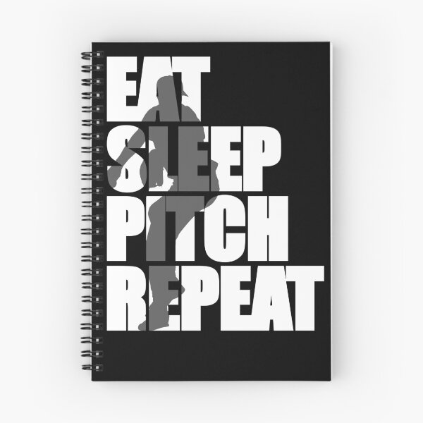 Artikelvorschau, Baseball Eat Sleep Pitch Repeat entworfen und verkauft von bioville.