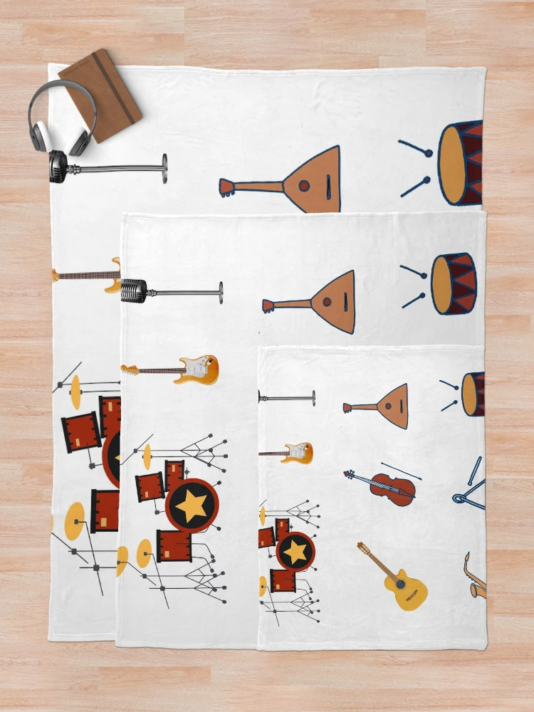 Thumbnail 5 of 6, Throw Blanket, Music Instruments Pack designed and sold by Rabia01.