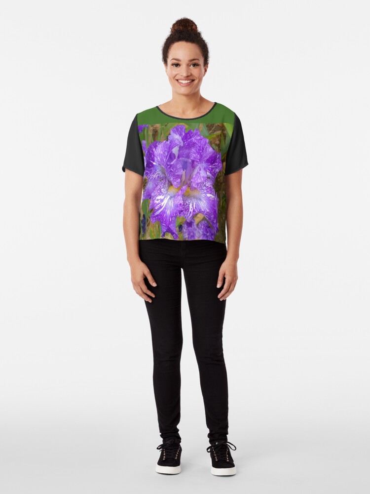 Alternate view of Montclair New Jersey-Presby Iris Gardens Chiffon Top