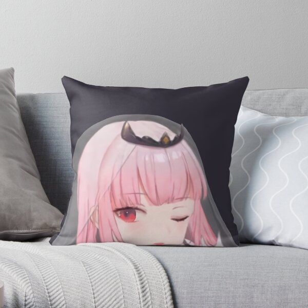 Mori Calliope wink peeker - Hololive #hololiveEnglish #holoMyth Throw Pillow