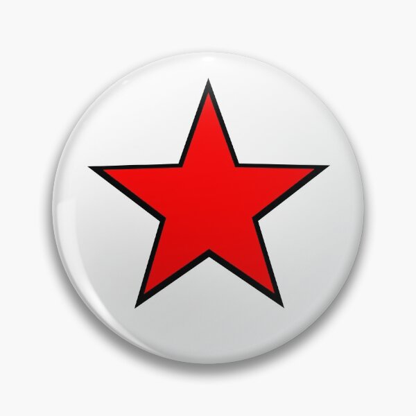 Item preview, Black Border Red Star designed and sold by Bumblefuzzies.