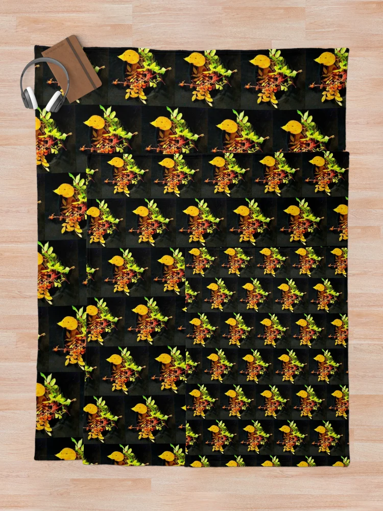 Thumbnail 5 of 6, Throw Blanket, Wild Roses Changing Guard designed and sold by Signe Knutson.