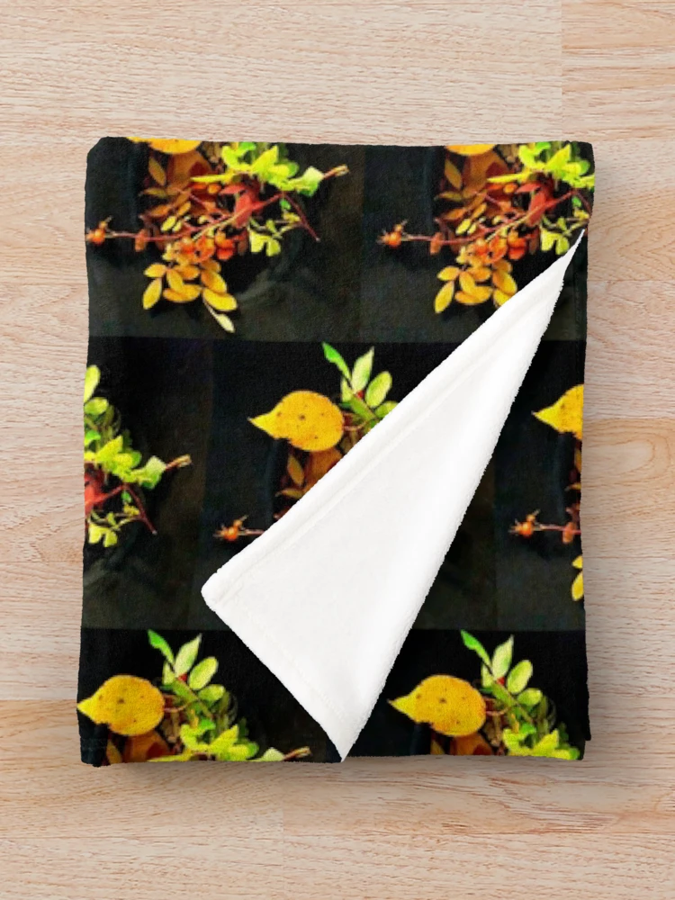 Thumbnail 3 of 6, Throw Blanket, Wild Roses Changing Guard designed and sold by Signe Knutson.