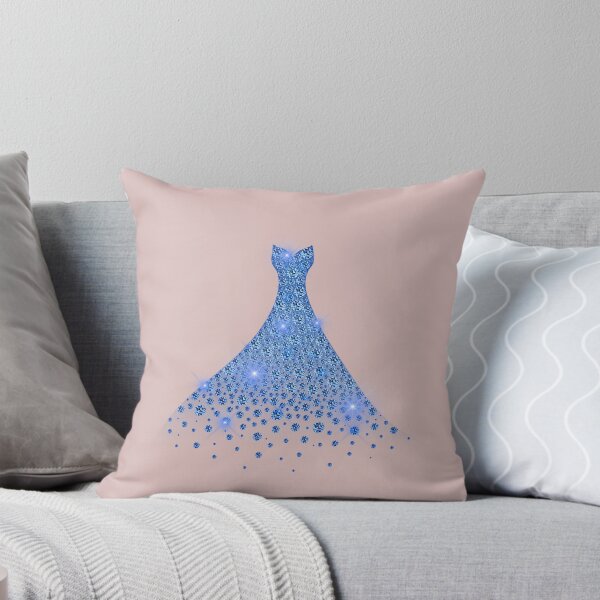 Item preview, Gown Of Blue Diamonds On Dusty Pink | Bling Glamor designed and sold by BlingMosaic.