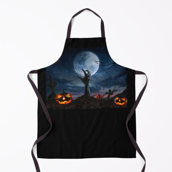 Item preview, Halloween, Cemetery, Pumpkins, Spooky, Full moon, jack o lantern designed and sold by MrRoccoBlue.