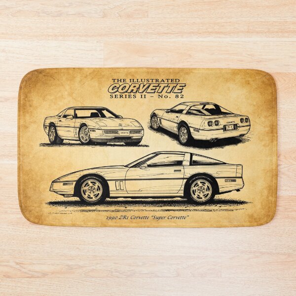 Item preview, 1990 ZR-1 Corvette Supercar, King of the Hill Corvette, Car Guy Gift, C4 Corvette, Chevy Corvette designed and sold by ManCaveCarArt.