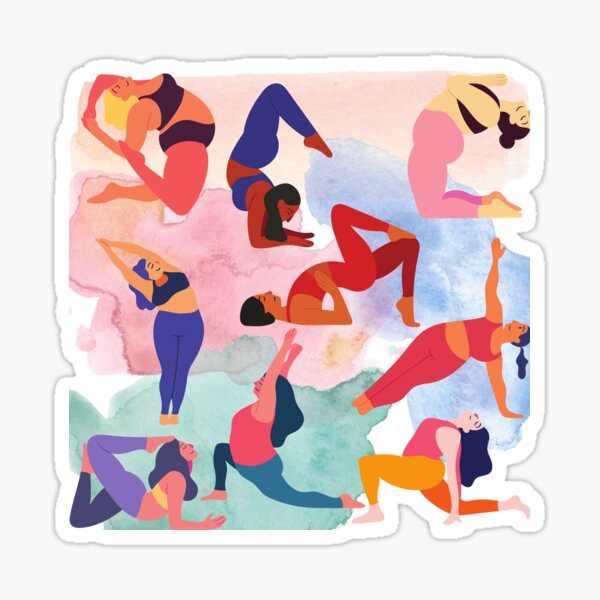 "Yoga " Sticker by lsyth Redbubble