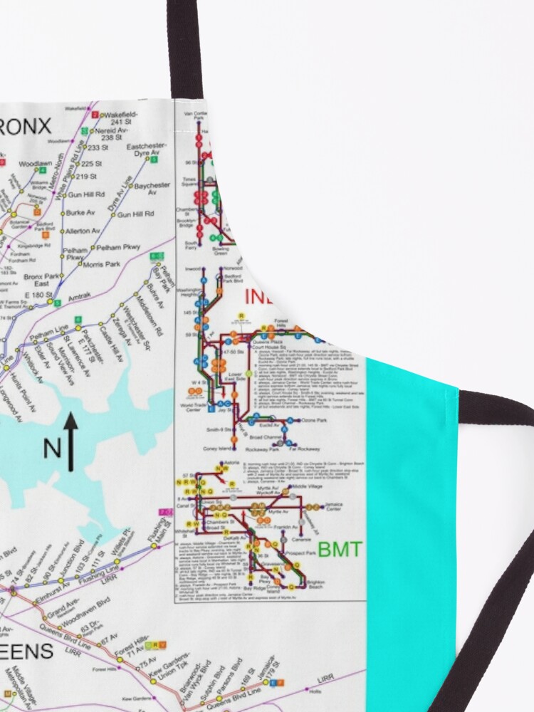 NYC Subway Map - New York City Subway train Apron for Sale by balbert3