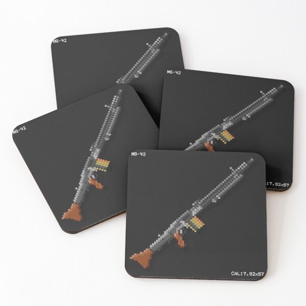 Item preview, MG-42 7.92x57 Pixel Art with Name & Caliber Label designed and sold by pixelbrian.