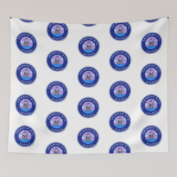 Item preview, Swimming With Sharks Badge designed and sold by breckinbubble.