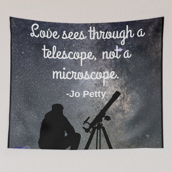 Item preview, Love sees through a telescope, not a microscope designed and sold by Caregiverology.