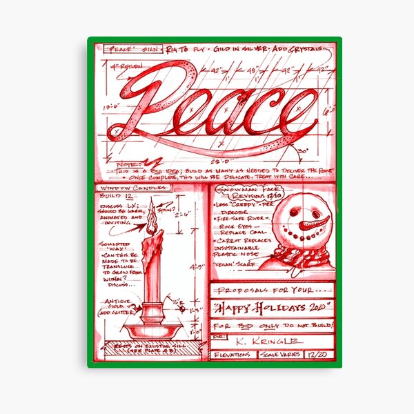 A Holiday design for Peace Canvas Print
