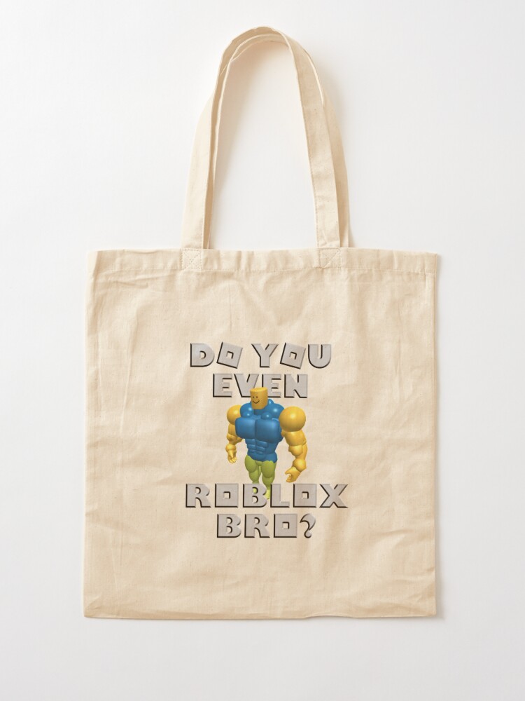 Do You Even Roblox Bro Block Head Noob Tote Bag By Robloxrox Redbubble - bag head roblox